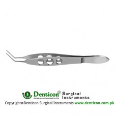 Faulkner Lens Holding Forcep Round - Smooth Jaws Stainless Steel, 10 cm - 4"